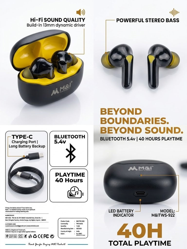 M&i BOSS Series M Pods - TWS-922 Wireless Earbuds